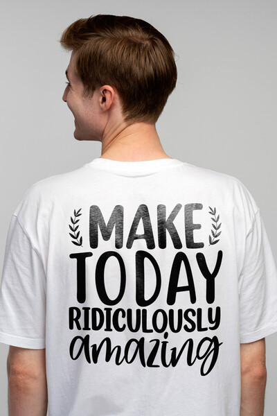 StoryGift Romania Tricou bărbătesc cu un mesaj care te îndeamnă să faci ziua ...