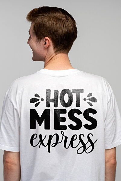 StoryGift Romania Tricou bărbătesc cu textul în engleză „hot Mess Express” - ...