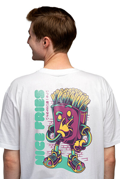StoryGift Romania Tricou Barbati Cu Text In Engleza Nice Fries, Portie Cratof...