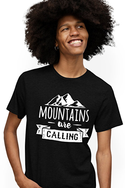 StoryGift Romania Men's T-shirt with mountains and the text in English "Mount...