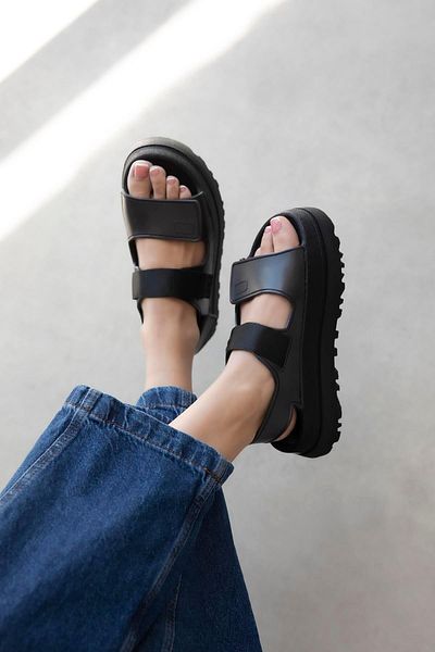 STRASWANS Zenya Women's Velcro Detail Sandals Black