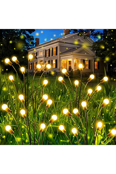 ROBEVE 2'li Paket 8’li Ateş Böceği Bahçe Aydınlatması Solar Güneş Enerjili Aydınlatma Led Işık