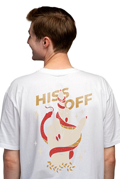 StoryGift Romania Tricou Barbati Cu Mesaj In Engleza Hiss Off, Sarpe, Mana, S...