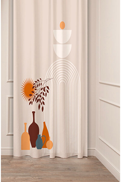 GREENDECOR Vază Frunză Soare Moale Cu Model Boem Design Special Imprimat Digi...