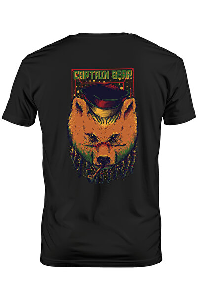 StoryGift Romania Tricou bărbătesc cu portretul unui urs cu dreadlocks, pălăr...