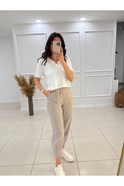 Butik PAÇASI PİLİLİ MÜSLİN PANTOLON