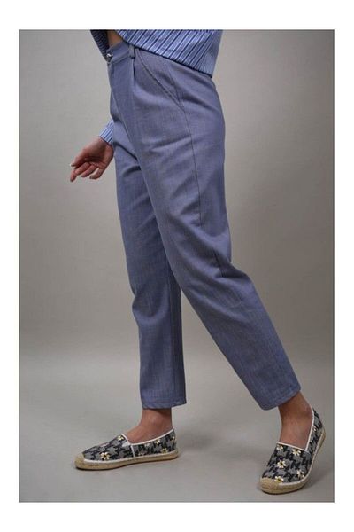 FASHIONLAND PANTALONI CARROT DENIM CU PENSE RIMINI S Denim Deschis
