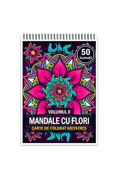 Legendary Gifts Anti-stress Coloring Book, 50 Illustrations Mandalas With Flowers - Volume Ii, 106 Pages, Format: A5
