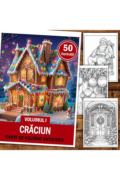 Legendary Gifts Anti-stress Coloring Book, 50 Illustrations, Christmas - Volume I, 106 Pages, Format: A5