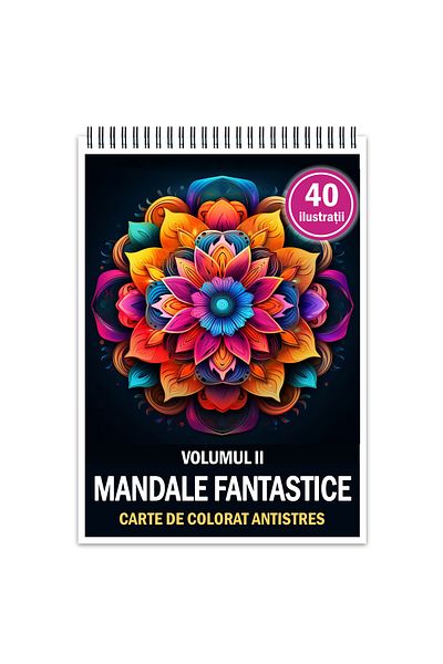 Legendary Gifts Anti-stress Coloring Book, 40 Fantastic Mandala Illustrations - Volume Ii, Format: A5