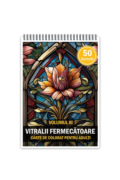 Legendary Gifts Adult Coloring Book, 50 Illustrations, Enchanting Stained Glass - Volume Iii, 106 Pages