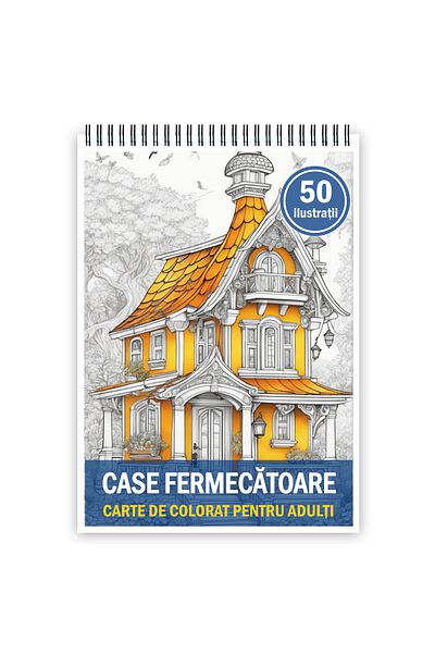 Legendary Gifts Adult Coloring Book, 50 Illustrations, Charming Houses, 106 Pages