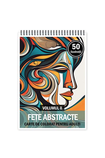 Legendary Gifts Anti-stress Coloring Book, 50 Illustrations, Abstract Faces - Volume Ii, 106 Pages, Format: A5