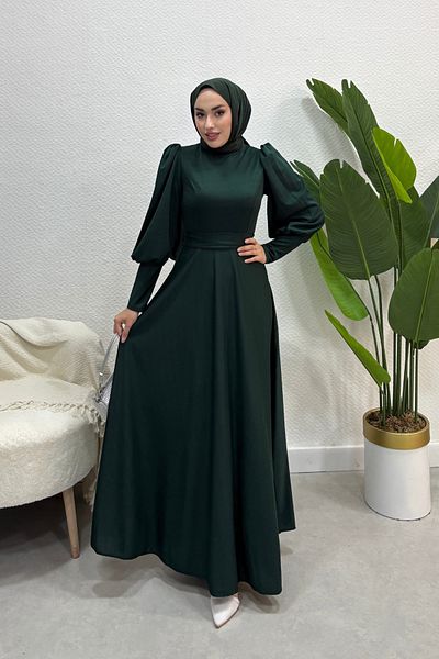 Tarzım Tuba Women's Balloon Sleeve Scuba Dress