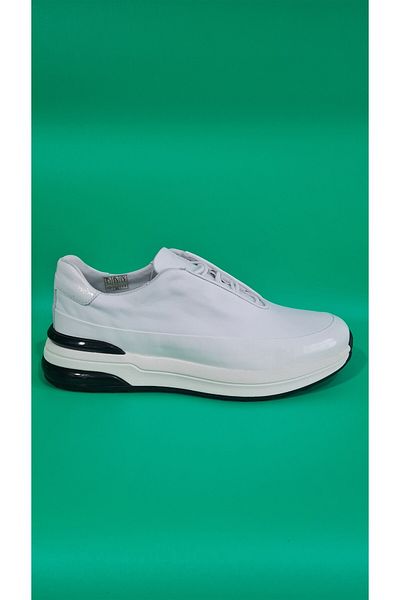 MARCOMEN Rubber Laced Floor Patent Leather Piece Model Men's Casual Shoes 21156