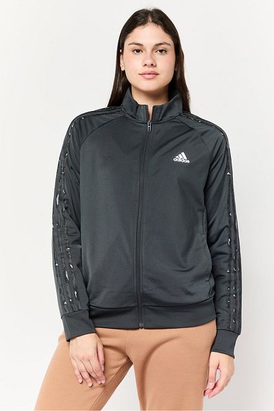 adidas Women Sportswear Fit Long Sleeves Training Sweatshirt, Carbon Grey