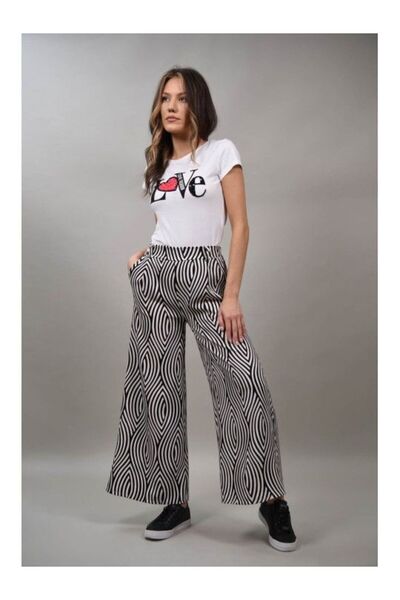 FASHIONLAND ΠΑΝΤΕΛΟΝΙ NUVOLA ΜΕ ΜΟΝΟΜΕΣΗ, ΜΕΓΑΛΟ, Μαύρο