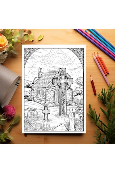 Legendary Gifts Coloring Book, 50 Illustrations, Crosses - Volume Ii, 106 Pages, Format: A5