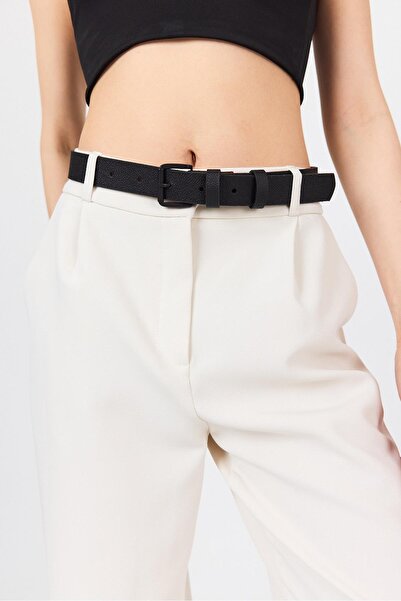 Rays Black Double Bridge Detailed Belt 416