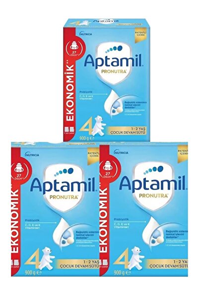 Aptamil Pronutra 4 Numaralı Bebek Maması 900 gr X 3 Adet -KOFRE