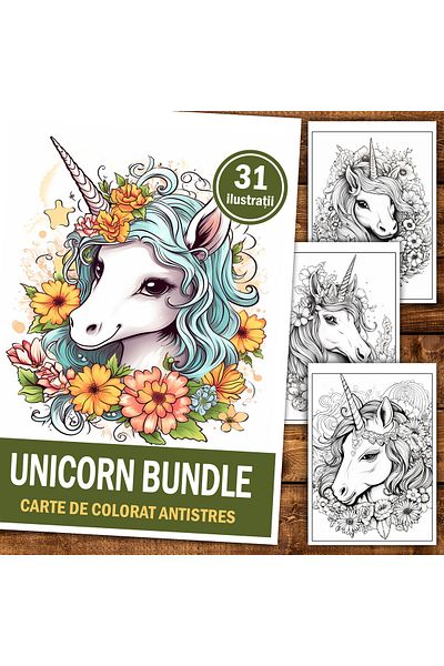 Legendary Gifts Coloring Book For Relaxation And Anti-stress, 31 Illustrations, Unicorns, 68 Pages, Format: A5