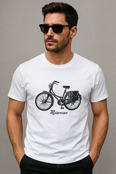 Belifanti Collection Muška bela Pamuk paket biciklistička Štampano majica
