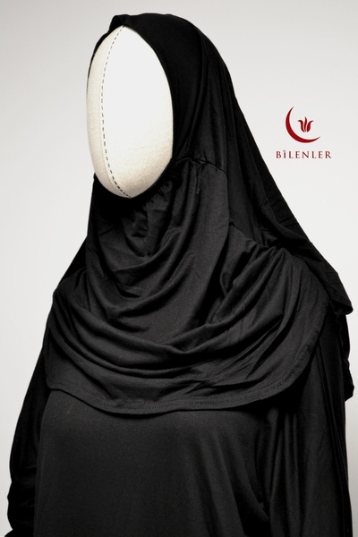 Bilenler Γυναικείο χτενισμένο βαμβακερό φόρεμα προσευχής με αυτοκαλυμμένο μαντήλι άνετο και ευρείας εφαρμογής – ένα κομμάτι