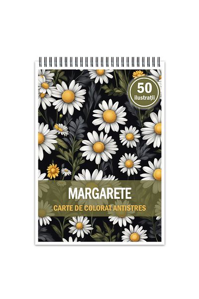 Legendary Gifts Anti-stress Coloring Book, 50 Illustrations Of Daisies, 106 Pages, Format: A5