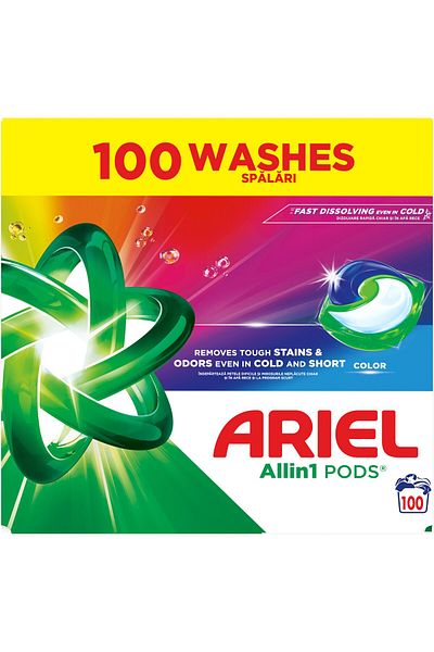 Ariel Detergent De Rufe Capsula Allin1 Pods Color 100 Buc