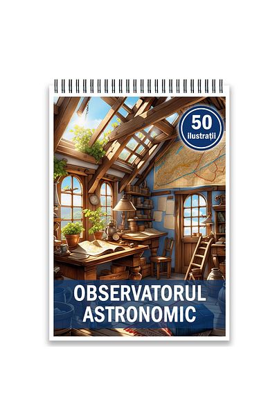 Legendary Gifts Coloring Book, 50 Illustrations, Astronomical Observatory, 106 Pages, Format: A5