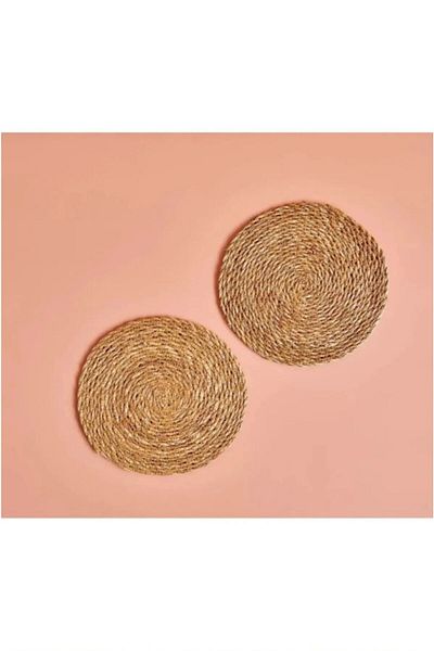 BALCI HEDİYELİK Trivet Wicker Teapot Trivet Pan Bottom Organic Wicker 21 cm Nihalebyl