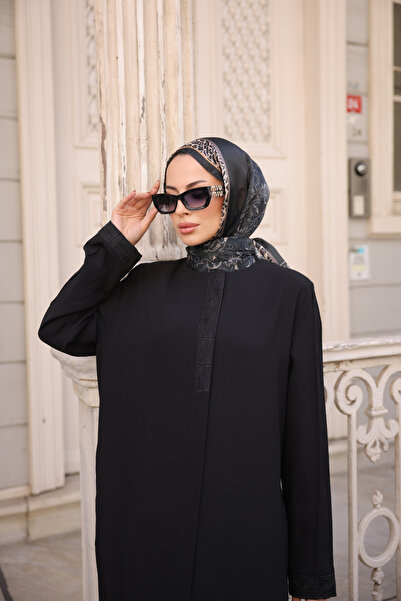 KADEEM Mother Stoned Embroidered Honeycomb Fabric - Large Size