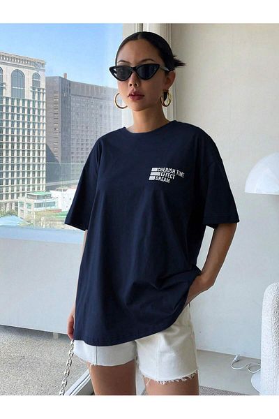 DAXİS Sportwear Company ΓΥΝΑΙΚΕΙΟ Μπλουζάκι με στάμπα με λαιμόκοψη