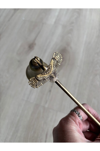 Mercan Tasarım Atölyesi ANTİK GOLD GÜNEŞ KARTALI MUM SÖNDÜRÜCÜ-ANTİK BRONZ
