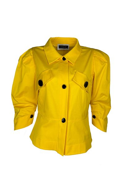 KAMEYA Yellow Jacket with Black Buttons