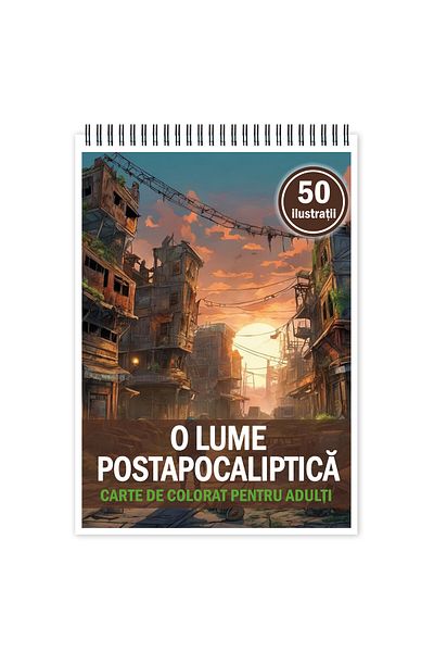 Legendary Gifts Anti-stress Coloring Book, 50 Illustrations, A Post-apocalyptic World, 106 Pages, Format: A5