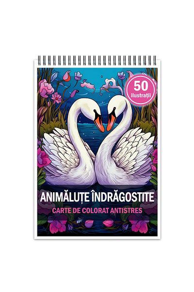 Legendary Gifts Anti-stress Coloring Book, 50 Illustrations Of Animals In Love, 106 Pages, Format: A5