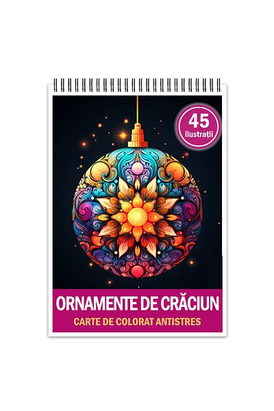 Legendary Gifts Anti-stress Coloring Book, 45 Illustrations, Christmas Ornaments, 96 Pages, Format: A5