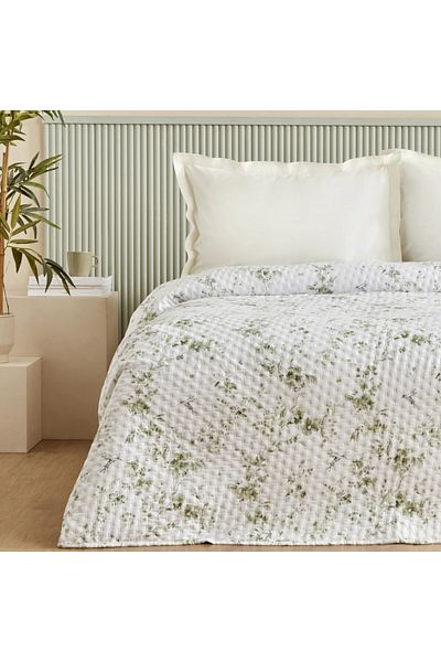 Karaca Home Sarah anderson marisa doppelbett tagesdecke grün