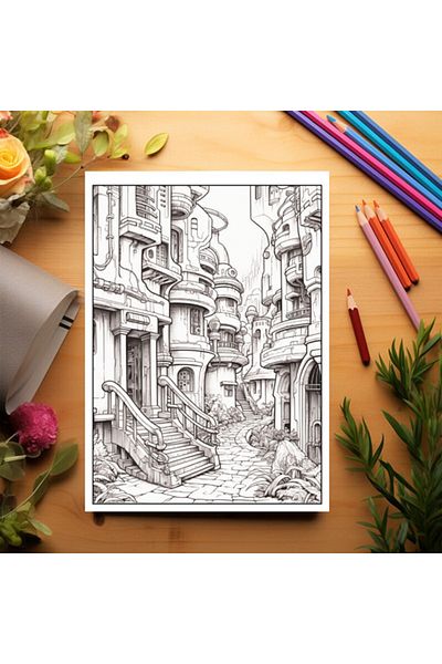 Legendary Gifts Coloring Book, 50 Illustrations, Intergalactic, 106 Pages, Format: A5