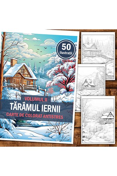 Legendary Gifts Anti-stress Coloring Book, 50 Illustrations Winterland - Volume Ii, 106 Pages, Format: A5