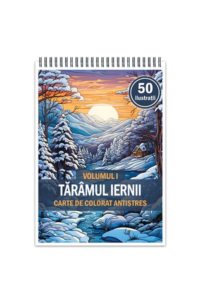 Legendary Gifts Anti-stress Coloring Book, 50 Illustrations Winterland - Volume I, 106 Pages, Format: A5