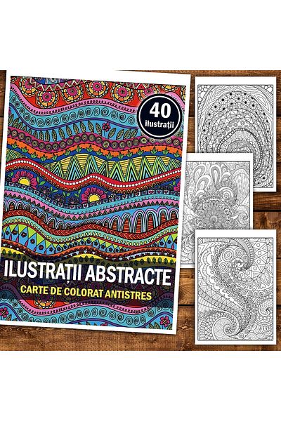 Legendary Gifts Anti-stress Coloring Book, 40 Illustrations Abstract Illustrations, Format: A5