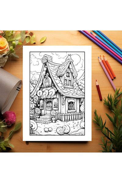 Legendary Gifts Coloring Book, 50 Illustrations, Sweet Cakes, 106 Pages, Format: A5