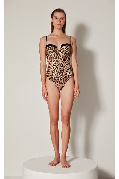 Penti Puccini Leopard Pattern Corset Swimsuit - Free Masur Collection