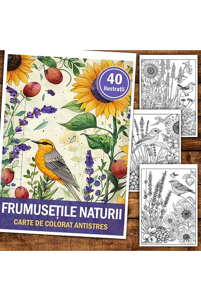 Legendary Gifts Anti-stress Coloring Book, 40 Illustrations, Beauties Of Nature, 86 Pages, Format: A5