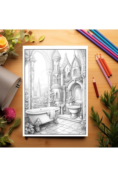Legendary Gifts Coloring Book, 50 Illustrations, Royal Chamber, 106 Pages, Format: A5