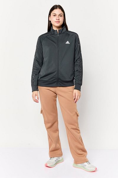 adidas Women Sportswear Fit Long Sleeves Training Sweatshirt, Carbon Grey