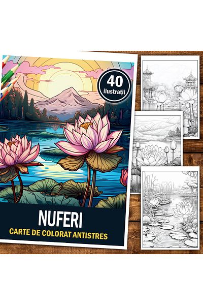 Legendary Gifts Coloring Book For Relaxation And Anti-stress, 40 Illustrations, Water Lilies, 86 Pages, Format: A5