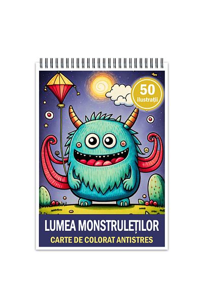Legendary Gifts Anti-stress Coloring Book, 50 Illustrations World Of Monsters, 106 Pages, Format: A5